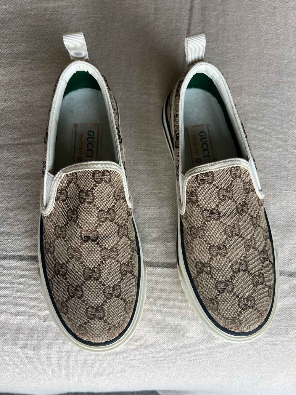 Gucci Tennis 1977 Canvas Slip-Ons size 37